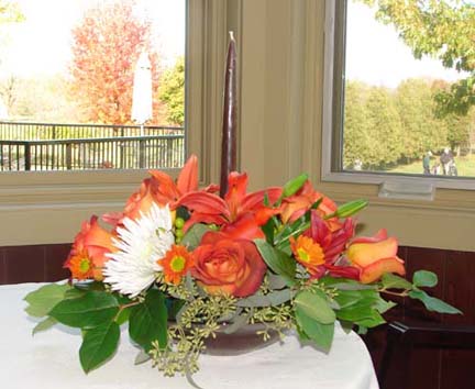 Seasonal table arrangements available
